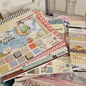 Scrapbooking Paper Pads Lot 8x8 And 6x6
